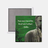 Bouddha vert Magnet personnalisable (Recto/Verso)