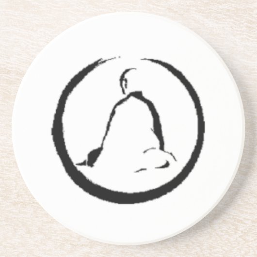 Bouddha zen méditant Dessous de verre de grès (Devant)