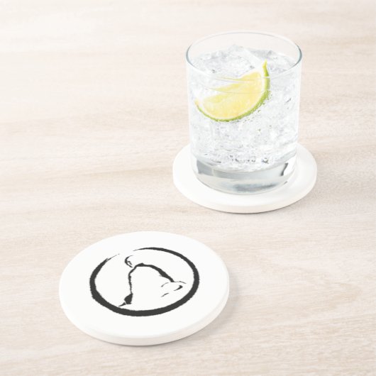 Bouddha zen méditant Dessous de verre de grès (Côté)