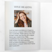 *~* Bouddha Zen Photo Logo QR Trifold Brochure (Intérieur en premier)