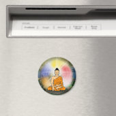 Bouddha's Enlightenment & Dharma Wheel Magnet (In Situ (Lave-vaisselle))