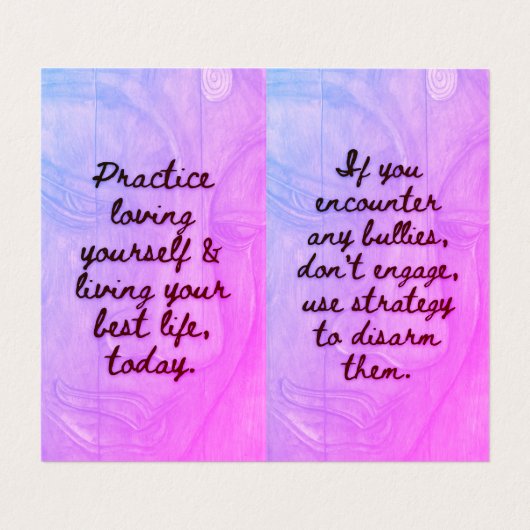 BouddhaToday V1 - #4 Cartes "Message Book" Bouddha (Intérieur déplié)