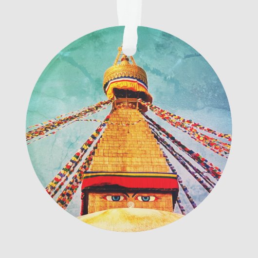 Boudhanath Stupa, Buddha Eyes, Himalaya, Nepal Ornament (achterkant)