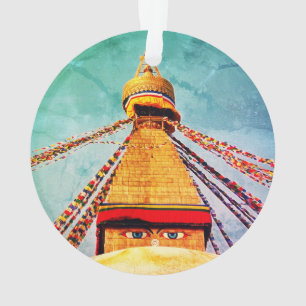 Boudhanath Stupa, Buddha Eyes, Himalayas, Nepal Ornament