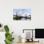 Boudin - Bruxelles Harbour Poster (Thuiskantoor)