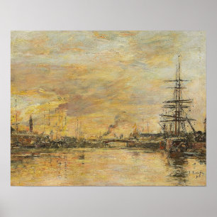 Boudin - Deauville Haven 1886 Poster