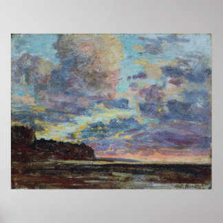 Boudin - Etretat Sunset Poster