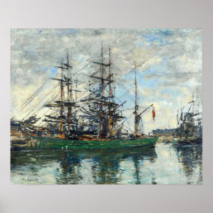 Boudin - Haven van Deauville 1878 Poster