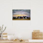 Boudin - The Beach at villerville , 1864 Poster (Keuken)