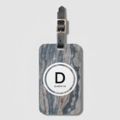 Boudinaged kalksteen Rock Monogram Bagagelabel (Voorkant (verticaal))