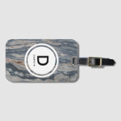 Boudinaged kalksteen Rock Monogram Bagagelabel (Voorkant (horizontaal))