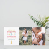 Boudins de Noël deux cartes de vacances de famille (Debout devant)