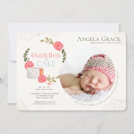 Boudles & Gâteaux Rencontrez Notre Invitation Bébé (Devant)
