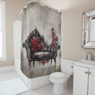 Boudoir Chaise Victoriaans flauwvallen ligstoel Douchegordijn