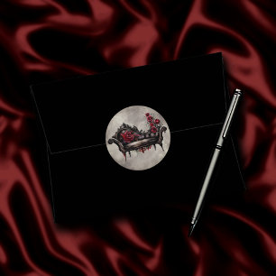 Boudoir Chaise Victoriaans flauwvallen ligstoel Ronde Sticker