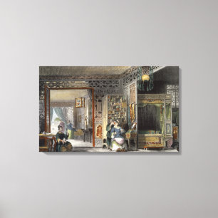 Boudoir en Bed-Chamber of a Lady of Rank, uit 'C Canvas Afdruk