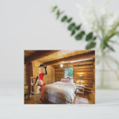 BOUDOIR JOURNAL CABINE CHAMBRE FILLE CARTE POSTALE (Debout devant)