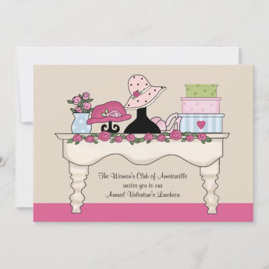 Boudoir Table Luncheon Uitnodiging (Voorkant)