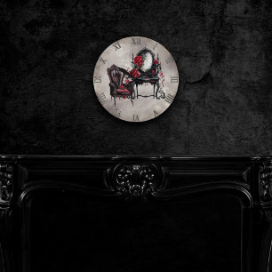 Boudoir Vanity Mirror en Victoriaans salonstoel Ronde Klok