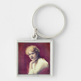 Boudoirportret van een dame uit 1900 sleutelhanger