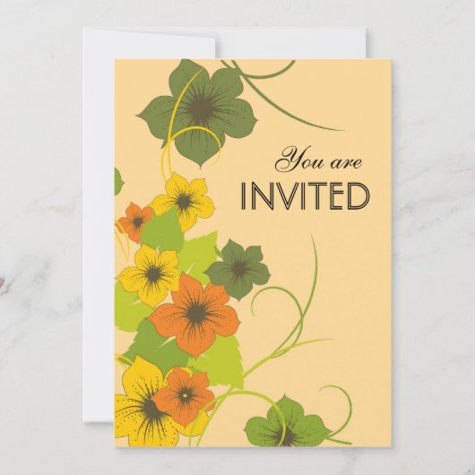 Bouduoir Floral - Invitations de mariage Floral (Devant)
