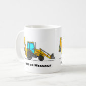 Boue à dos, Boue d'excavateur, Mug à thème de cons (Devant gauche)