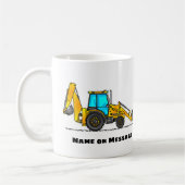 Boue à dos, Boue d'excavateur, Mug à thème de cons (Gauche)