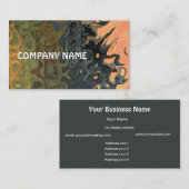 Boue, Ardoise, Flamme, Carte de visite Abstrait bl (Devant / Derrière)