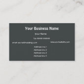 Boue, Ardoise, Flamme, Carte de visite Abstrait bl (Dos)