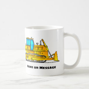 Boue Bulldozer, Mugs Excavateur, Thème de constru
