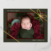 Boue cadeau Nouveau bébé photo Faire-part de naiss (Recto)