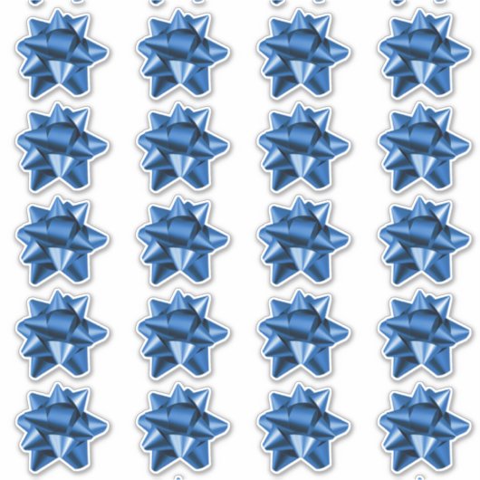 Boue cadeau | Stickers | 20 par feuille | Bleu (Devant)