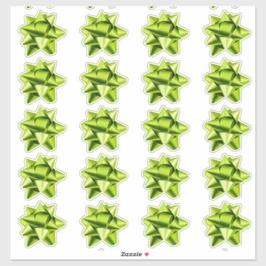 Boue cadeau | Stickers | 20 par feuille | Lime (Feuille)