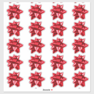 Boue cadeau   Stickers   20 par feuille   Rouge