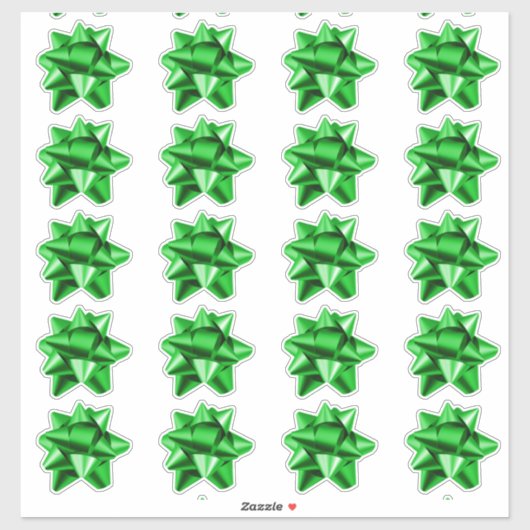 Boue cadeau | Stickers | 20 par feuille | Vert (Feuille)