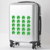 Boue cadeau | Stickers | 20 par feuille | Vert (Sur valise)