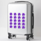 Boue cadeau | Stickers | 20 par feuille | Violet (Sur valise)