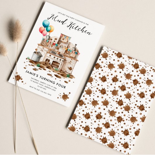 Boue cuisine Invitation d'anniversaire