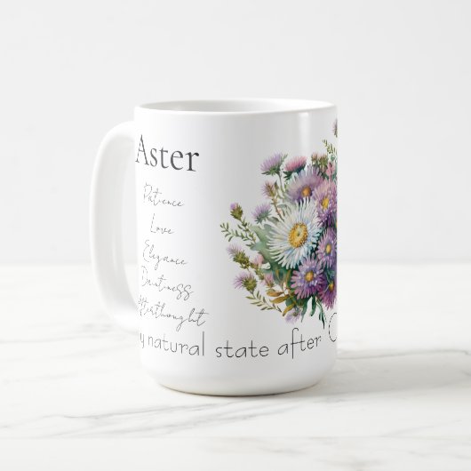 Boue de fleur de naissance septembre Mug (Devant gauche)
