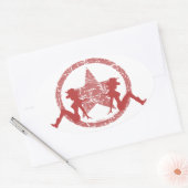 Boue Flap Cowgirls Stickers rouges (Enveloppe)