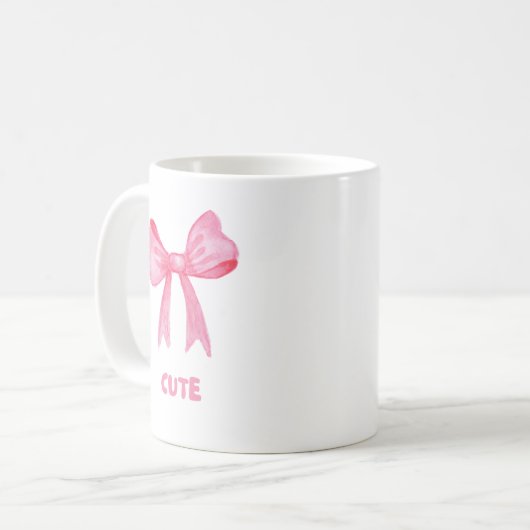 Boue rose "mignonne" Mug esthétique (Devant gauche)