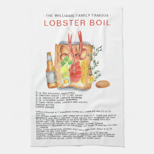 Boufée de homard d'été Serviette à thé de recett