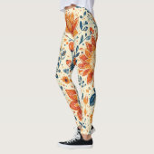 Bouffée de fleurs rétro - Leggings (Gauche)