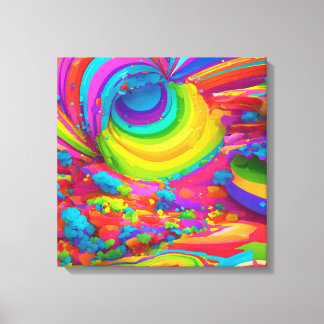 Bouffée de graffitis - Toile d'art pop colorée