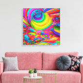 Bouffée de graffitis - Toile d'art pop colorée (Insitu(Salon))