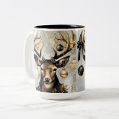 Boug Cerf de Noël d'hiver - 15oz Mug (Devant gauche)