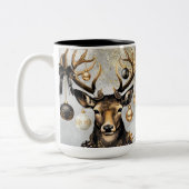 Boug Cerf de Noël d'hiver - 15oz Mug (Gauche)