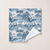 Boug de café Dreamy Blue Hawaiian Palms (Gant de toilette)