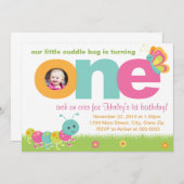 Boug de câlin 1er Invitation anniversaire 5x7 Cart (Devant / Derrière)