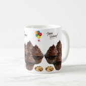 Boug de chocolat Joyeux Anniversaire Mug (Devant droit)